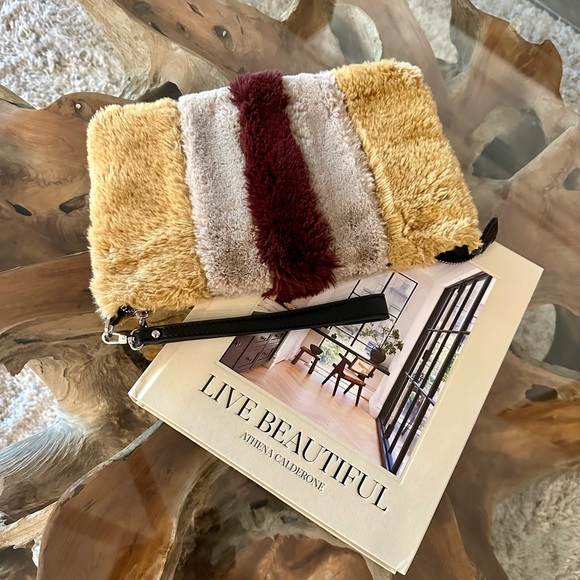 Handbags - Parfois Faux Fur Clutch/Shoulder Bag
